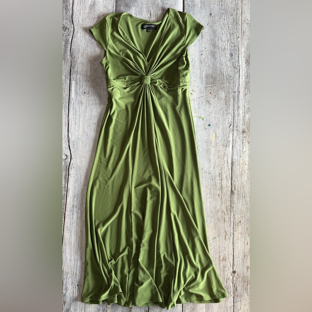 Jones New York Strapless Green Dress